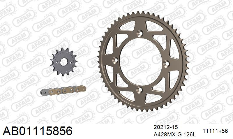 Zestaw napędowy AFAM do HONDA CRF 150 R L, CRF 150 RB 7,8,9,A,B,C,D,E,F,G,H,J,K,L,M,N