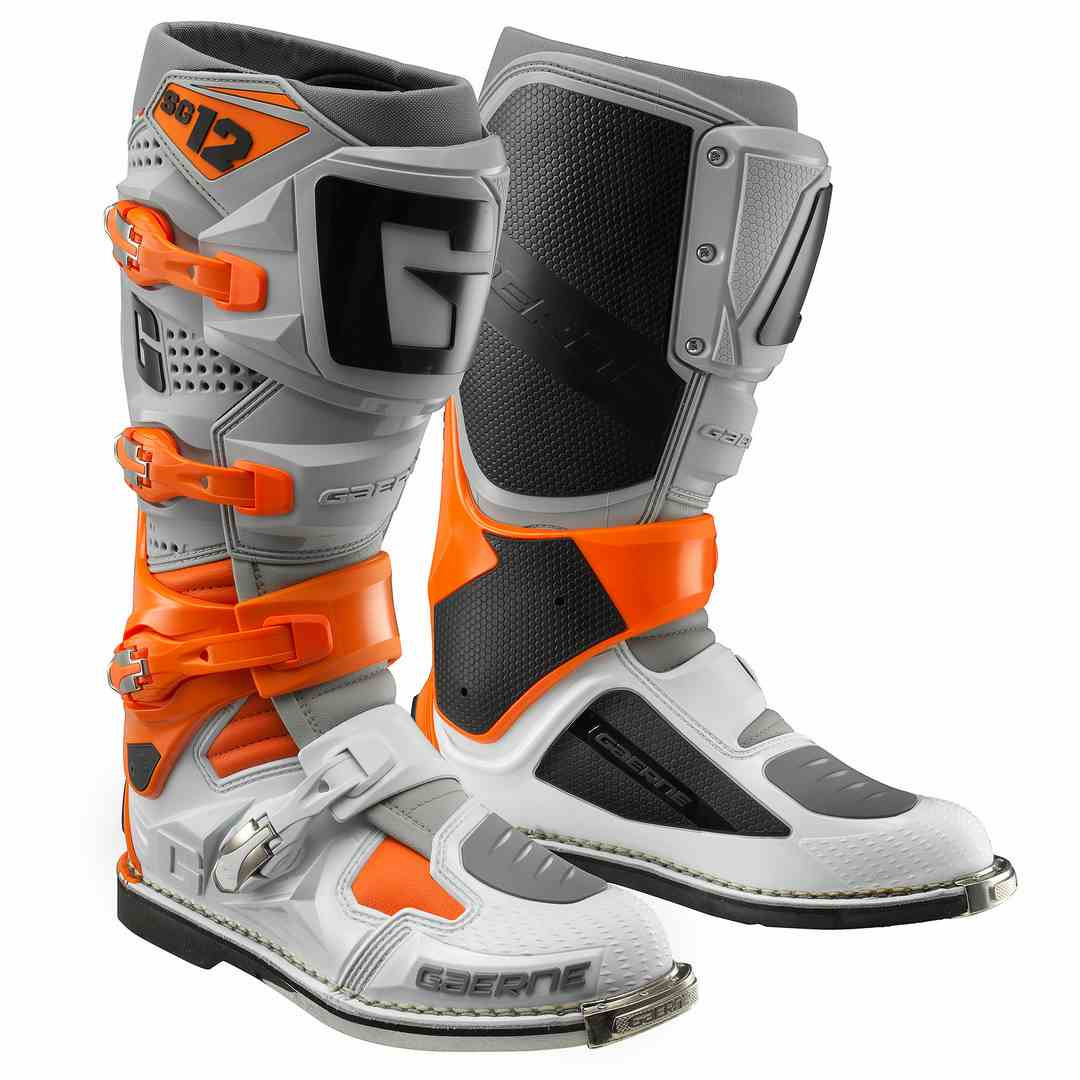 Buty motocyklowe GAERNE SG-12 CROSS pomarańczowe/ szare