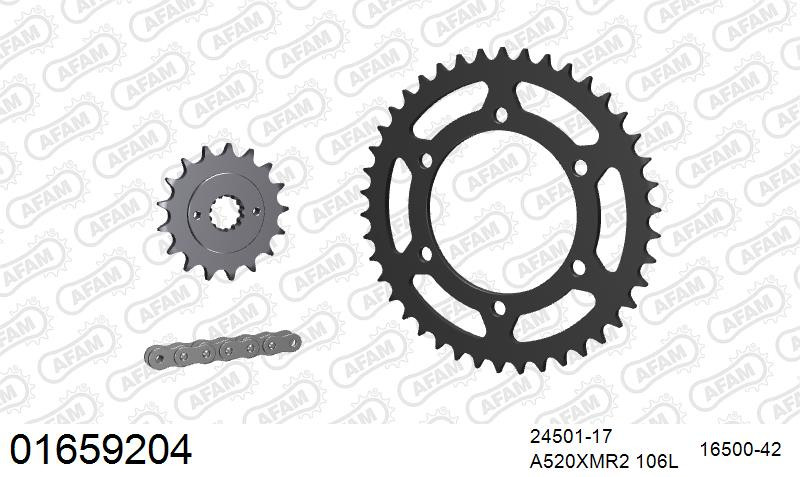 Zestaw napędowy AFAM do KAWASAKI ER 5 A1,A2,A3,A4,C1,C2,C3,C4P,C5P,C,C