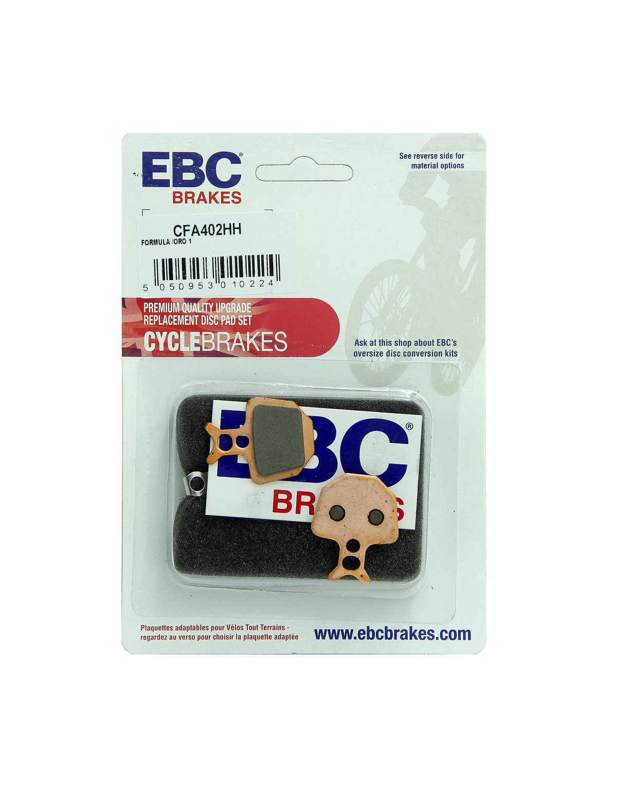 CFA402HH - Klocki hamulcowe rowerowe (spiekane) EBC Brakes