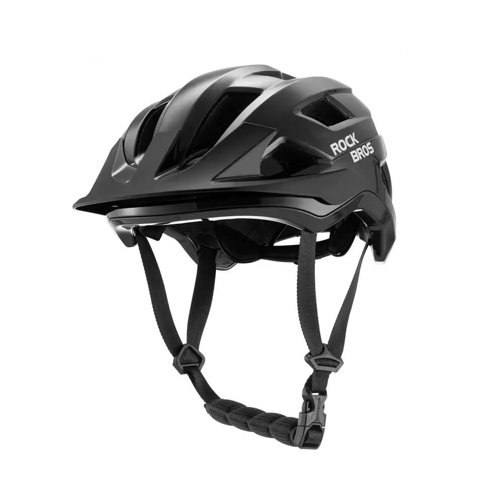 Kask rowerowy regulowany, lekki i bezpieczny MTB Rockbros 100050001 LK-67 czarny połysk