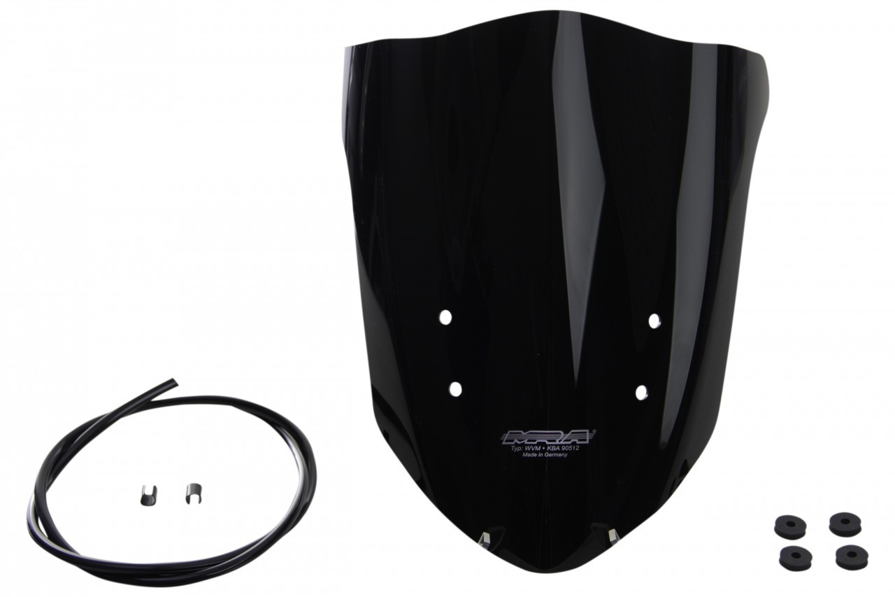 Szyba motocyklowa MRA KAWASAKI ER 6 N ER650E 2012-, forma T, czarna