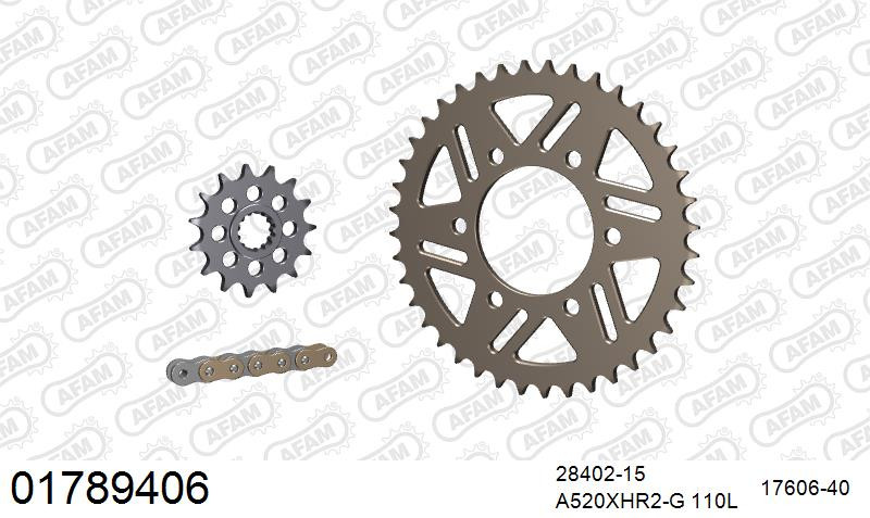 Zestaw napędowy AFAM do KAWASAKI Z 1000 B7F,B8F,B9F, Z 1000 ABS C7F,C8F,C9F