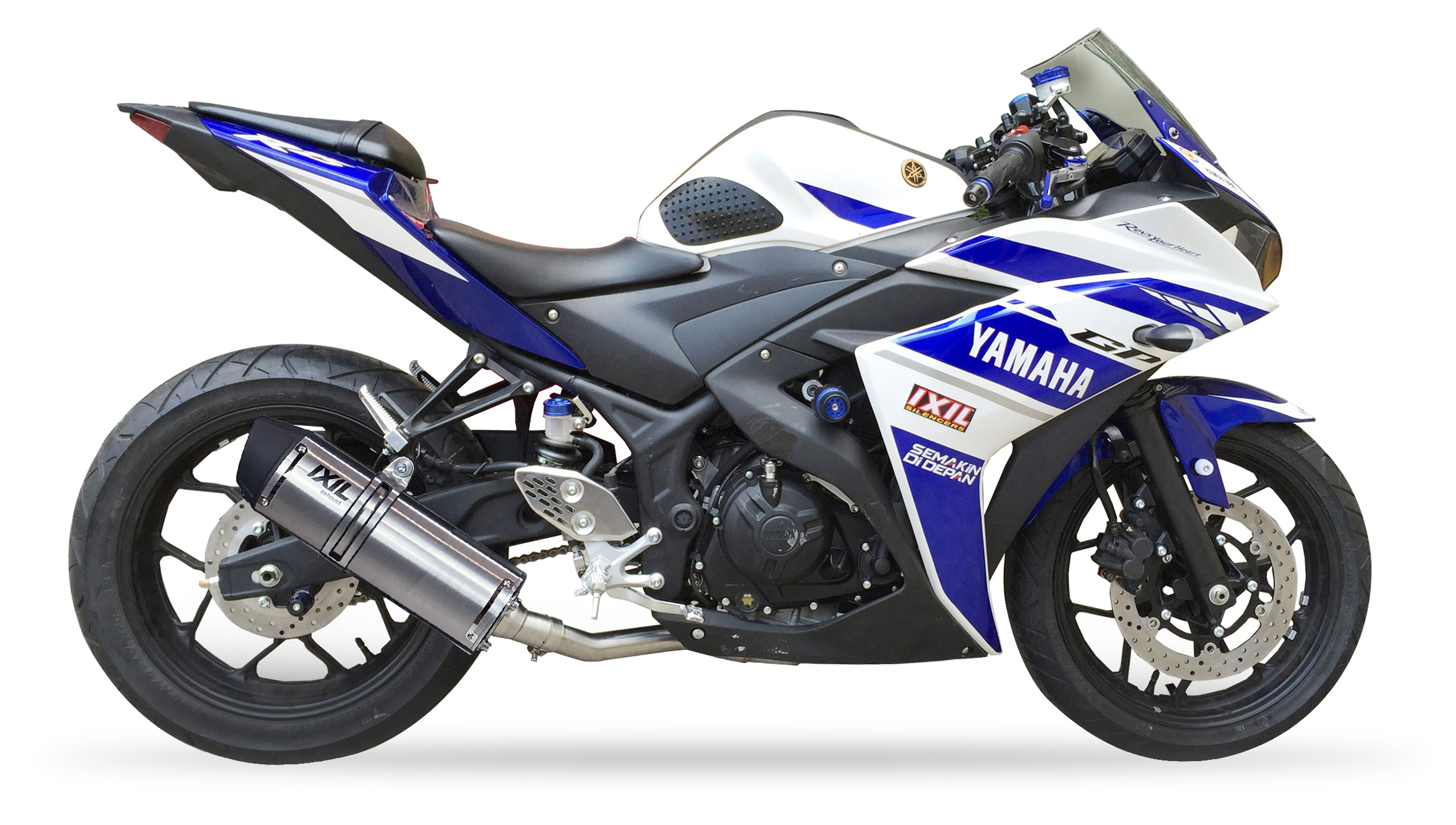 Tłumik IXIL YAMAHA R3 / R25 15-21 (RH07 RH12) typ SOVE (waga: 3000g, długość: 423 mm., materiał: Inox AISI304, kolor: Black pain