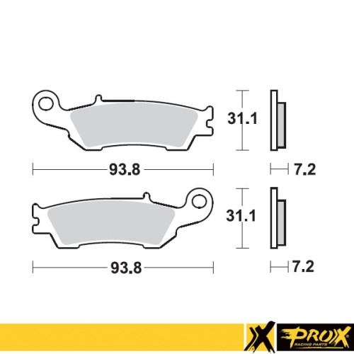 ProX Klocki Hamulcowe Przednie YZ125/250 '08-20 + YZ250F/450F '08-20 (odpowiednik EBC FA450) - BOX 10 szt