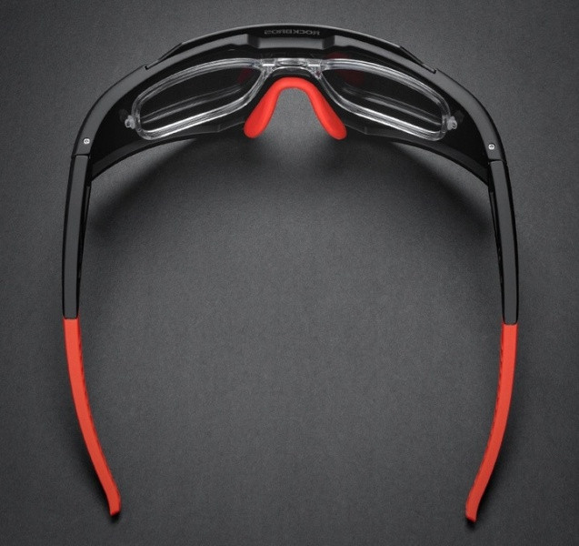 Okulary rowerowe / sportowe z polaryzacją ROCKBROS UV400 (14110006005) czarno-czerwone