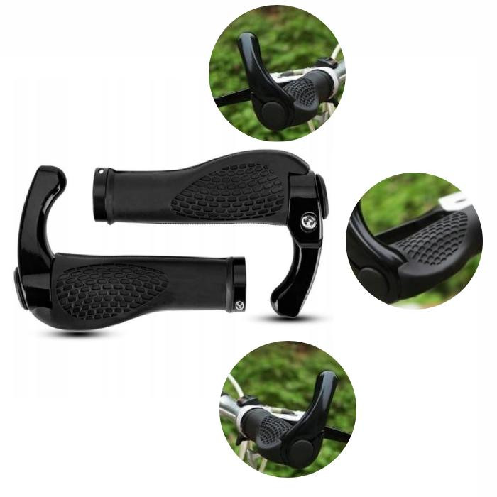 Gripy rowerowe MTB rogi ROXAR ergonomiczne czarny