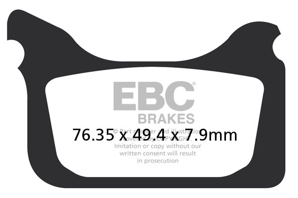 Klocki hamulcowe EBC EPFA405HH Extreme Pro (kpl. na 1 tarcze)