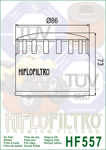 FILTR OLEJU HIFLO HF557 BOMBARDIER 500`99-05