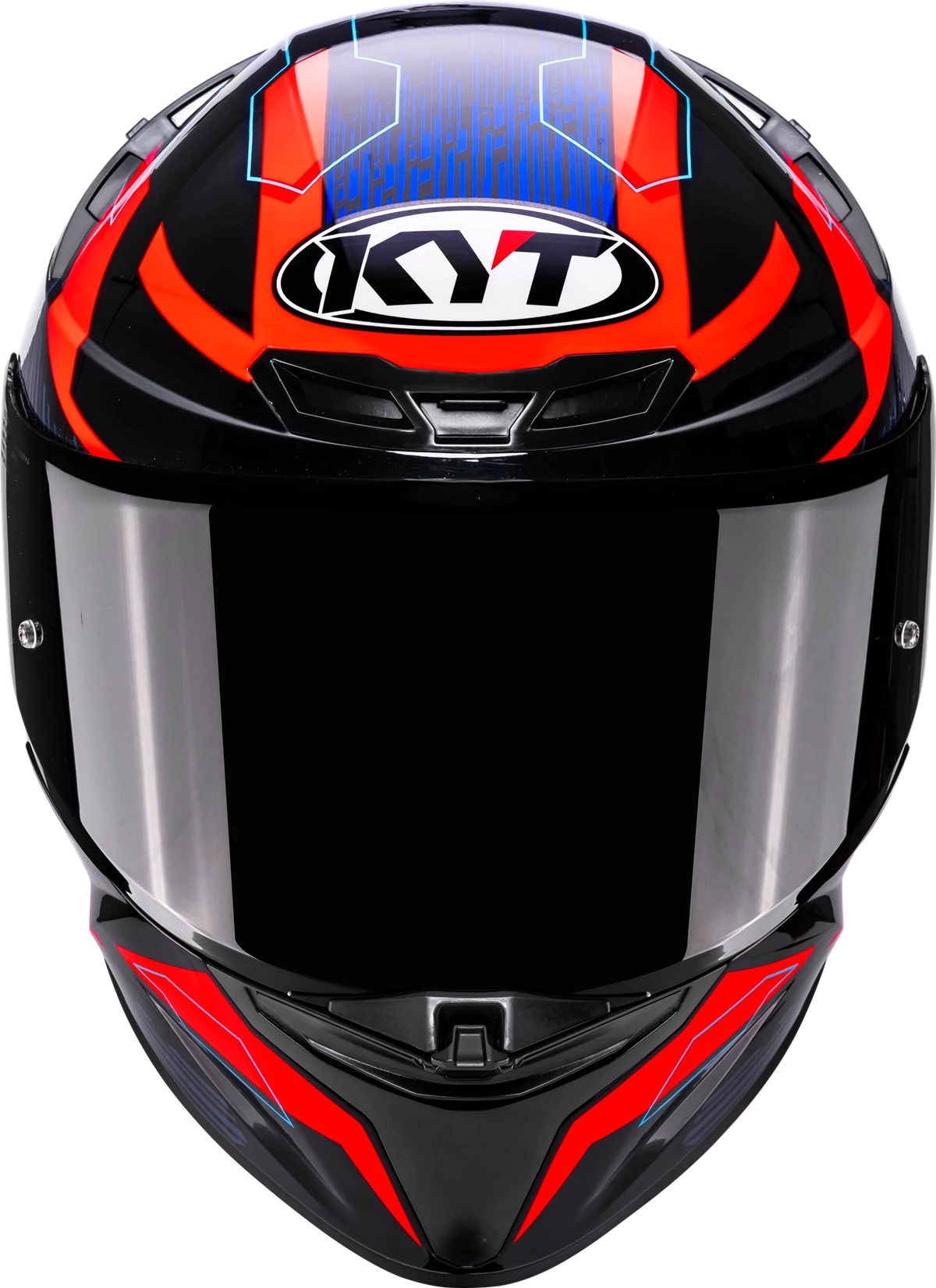 Kask motocyklowy KYT TT-REVO SPEEDING CZARNY/CZERWONY/NIEBIESKI E06