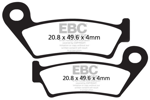 CFA242R - Klocki hamulcowe rowerowe (organiczne wyczynowe) EBC Brakes