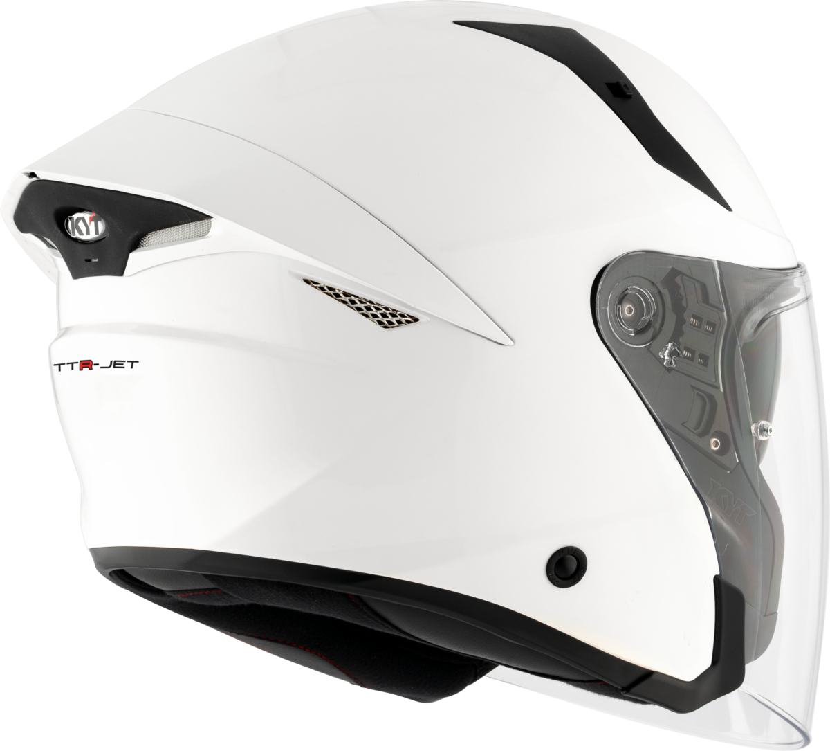 Kask Motocyklowy KYT TTR-JET połysk biały ECE/ONU 22-06