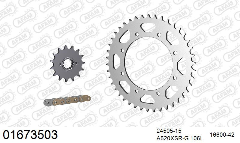 Zestaw napędowy AFAM do KAWASAKI KLR 650 C1,C2,C3,C4,C5,C6,C7,C8,C9,C10