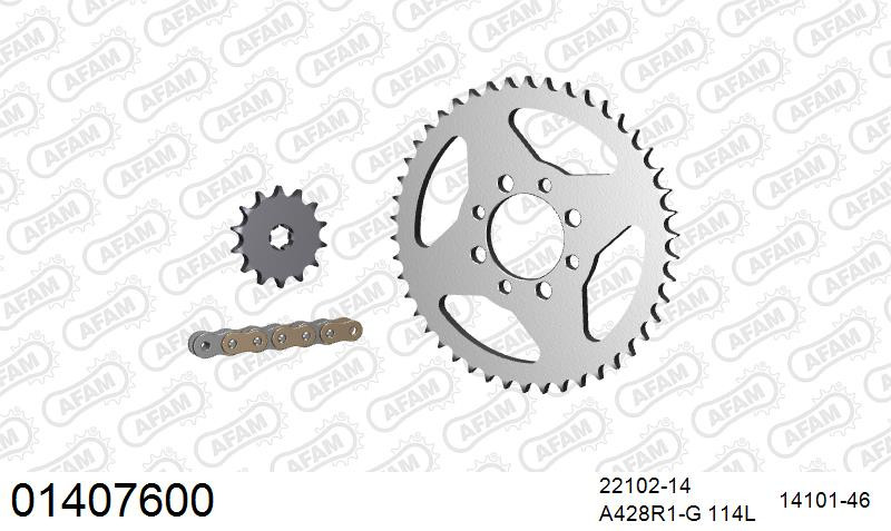 Zestaw napędowy AFAM do SUZUKI TS 80 ER