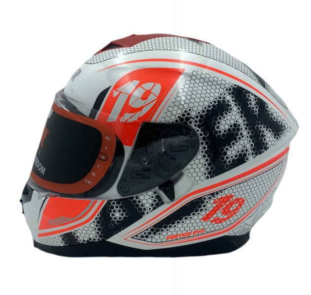 Kask Motocyklowy LAZER VERTIGO EVO Pixel Light (kol. Biały - Czerwony)