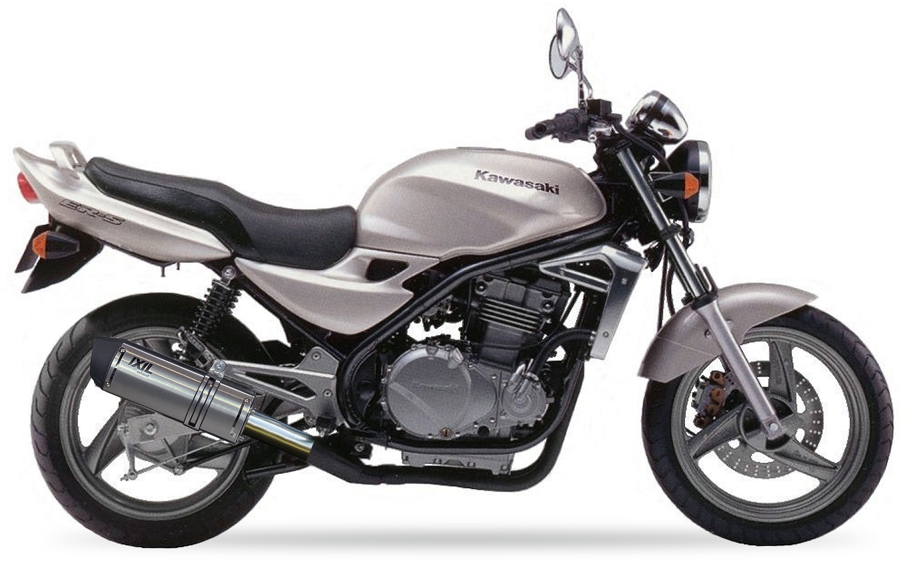 Tłumik IXIL KAWASAKI ER-5 (ER500A) typ SOVE (waga: 3000g, długość: 423 mm., materiał: Inox AISI304, kolor: Black painted) SLIP O