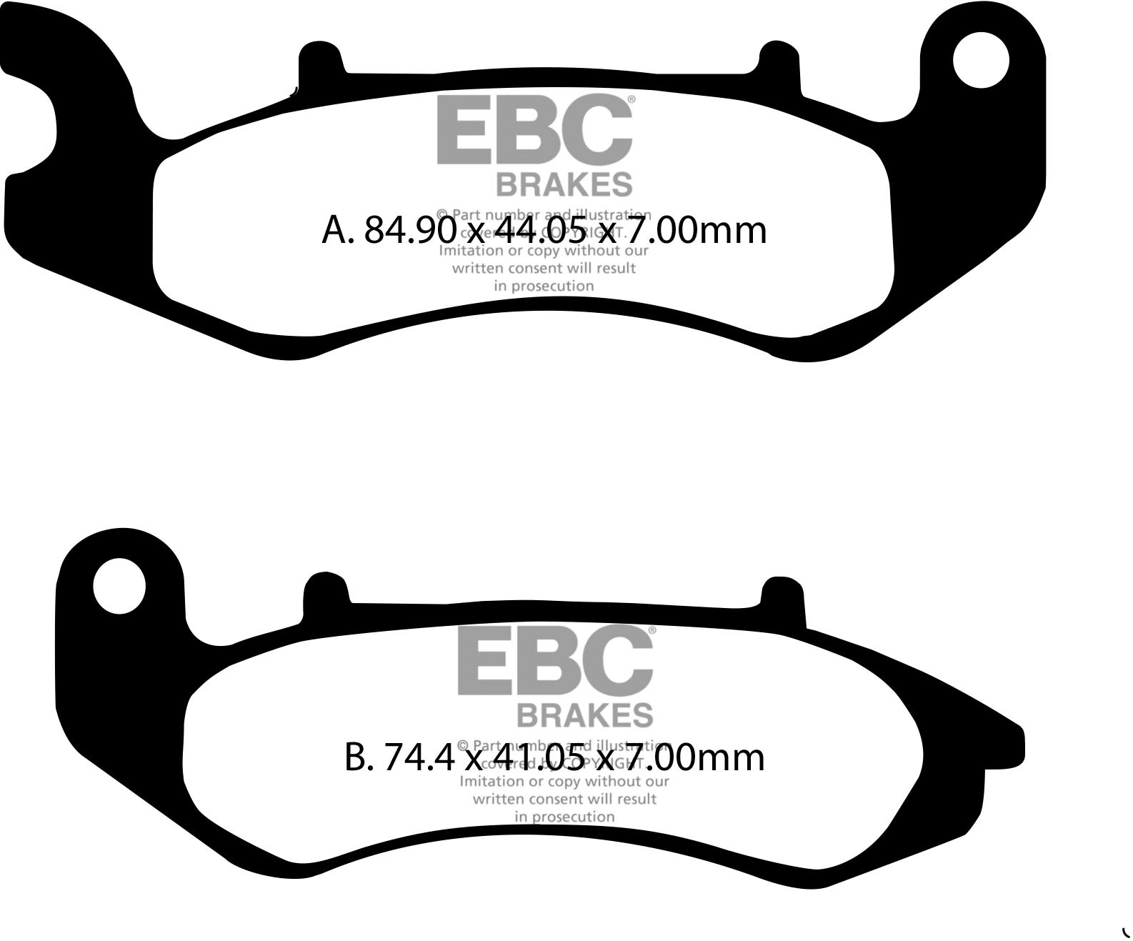 EBC Brakes Klocki hamulcowe EBC FA707 (kpl. na 1 tarcze)