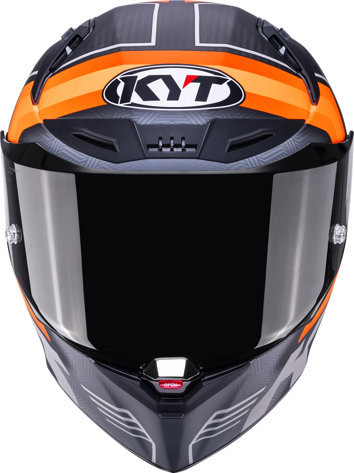 Kask motocyklowy KYT R1R CARBON ACCELERATOR POMARAŃCZOWY MATT E06