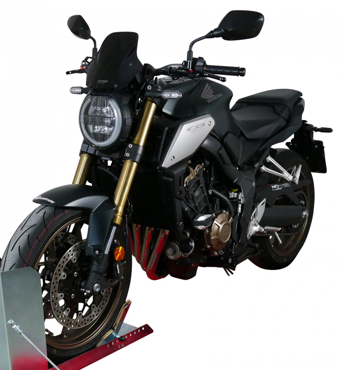 Szyba motocyklowa MRA HONDA CB 650 R 2019-2023, forma NSPM, czarna