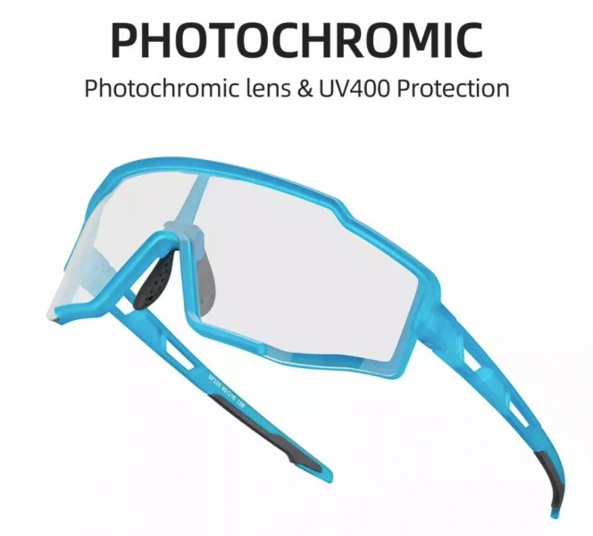 Okulary rowerowe / sportowe fotochrom ROCKBROS UV400 (SP225BL) niebieskie