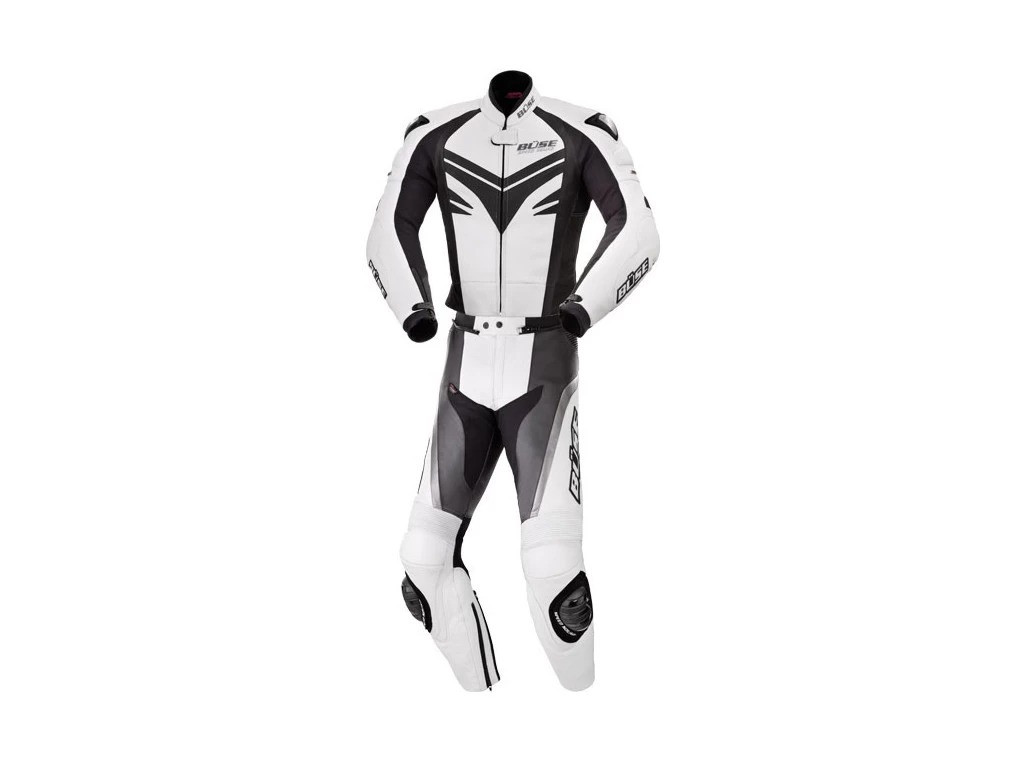 [Outlet] Kombinezon motocyklowy skórzany BUSE Monza LTD czarno-biały-