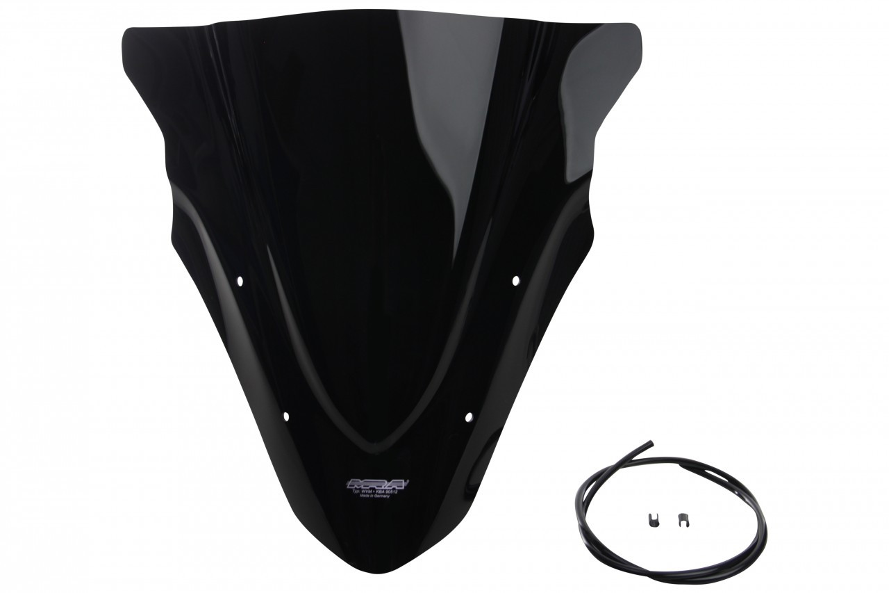 Szyba motocyklowa MRA KAWASAKI ER 6 F EX650E 2012-, forma R, czarna