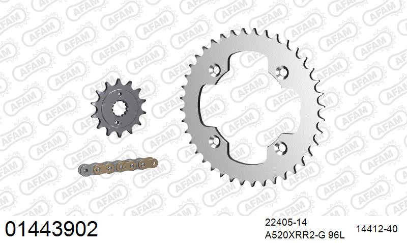 Zestaw napędowy AFAM do SUZUKI LT-Z 400 K9,L0,L1,L2,L3,L4,L5,L6,L7,L8