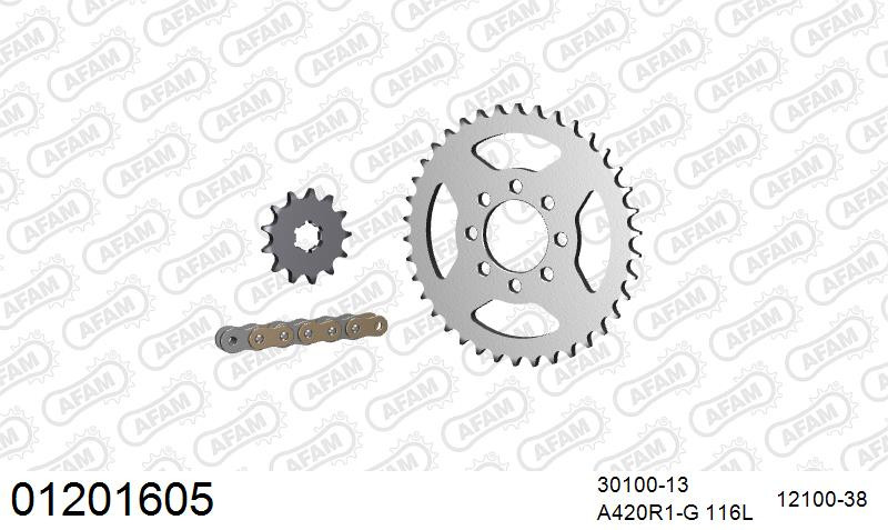 Zestaw napędowy AFAM do YAMAHA DT 50 R Automatique France