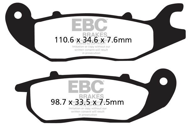 Klocki hamulcowe EBC FA375V V-PAD (kpl. na 1 tarcze)