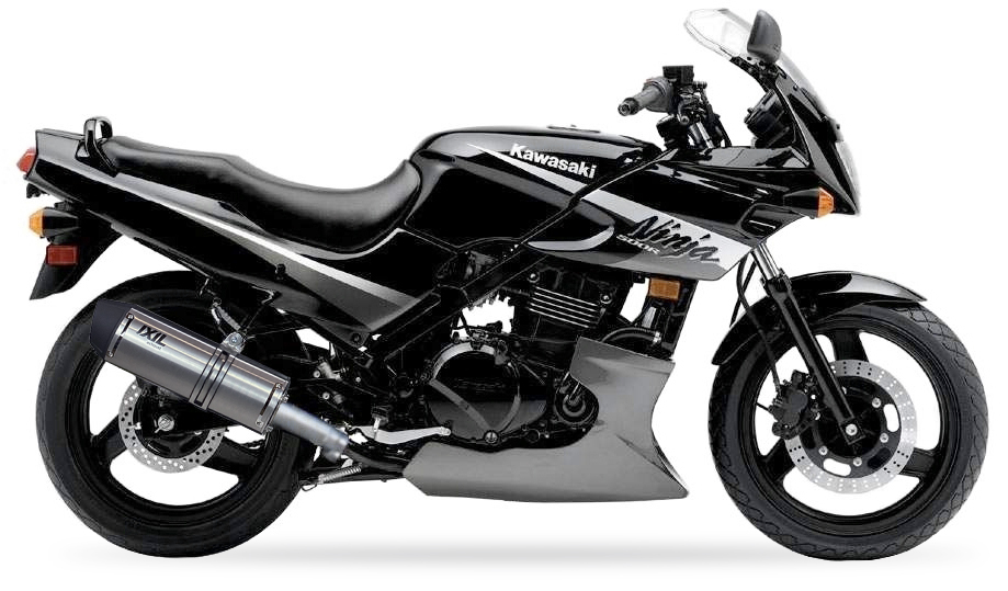 Tłumik prawy IXIL KAWASAKI GPZ 500 - S (EX500) typ SOVE (waga: 3000g, długość: 423 mm.)