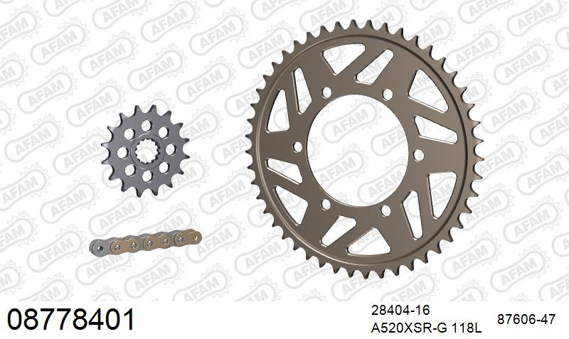 Zestaw napędowy AFAM do TRIUMPH Street Triple 765 R, Street Triple 765 RS, Street Triple 765 S