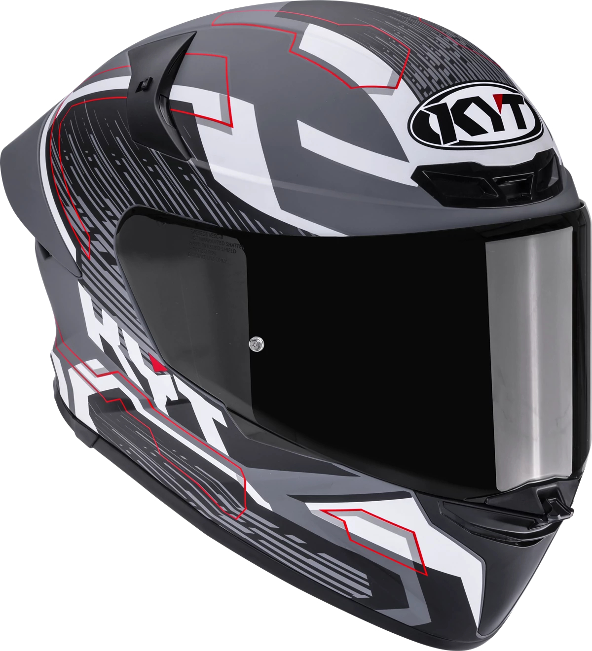 Kask motocyklowy KYT TT-REVO SPEEDING SZARY MATT/CZARNY E06