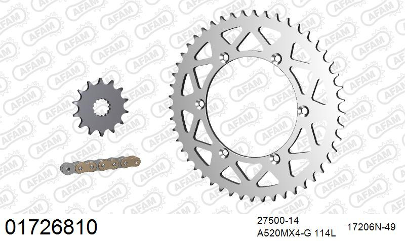 Zestaw napędowy AFAM do KAWASAKI KX 250 L1,L2,L3,L4