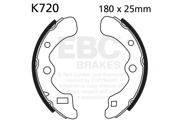 Szczęki hamulcowe EBC K720 (1 kpl.)