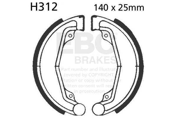 Szczęki hamulcowe EBC H312 (1 kpl.)