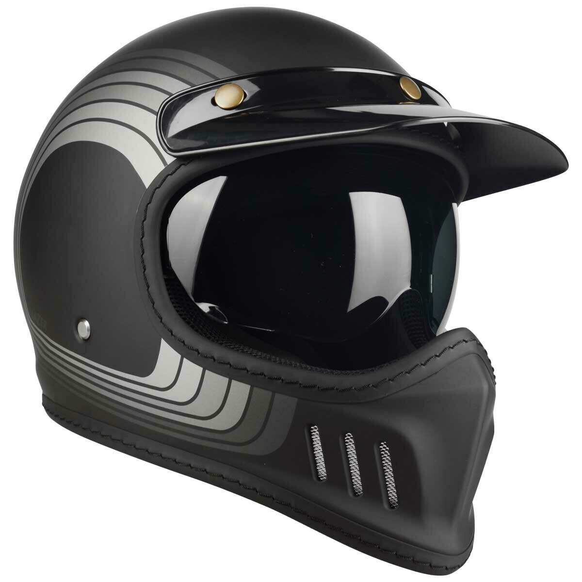 Kask Motocyklowy LAZER Cross TT Line (kol. Czarny - Szary - Matowy)