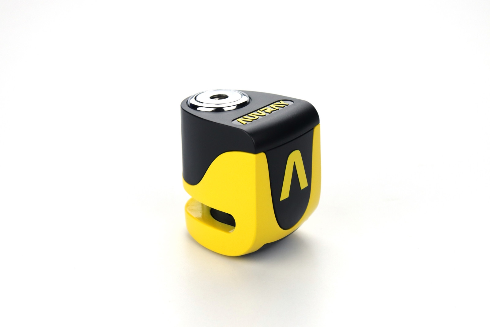 AUVRAY skuterowa blokada na tarczę z alarmem B-LOCK 06 MINI - żółto-czarna, średnica bolca 5,5mm