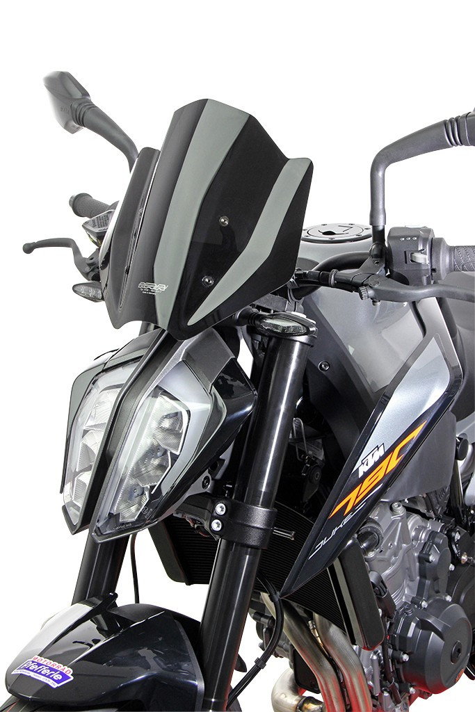 Szyba motocyklowa MRA KTM DUKE 790 2018-2023, forma NRM, czarna