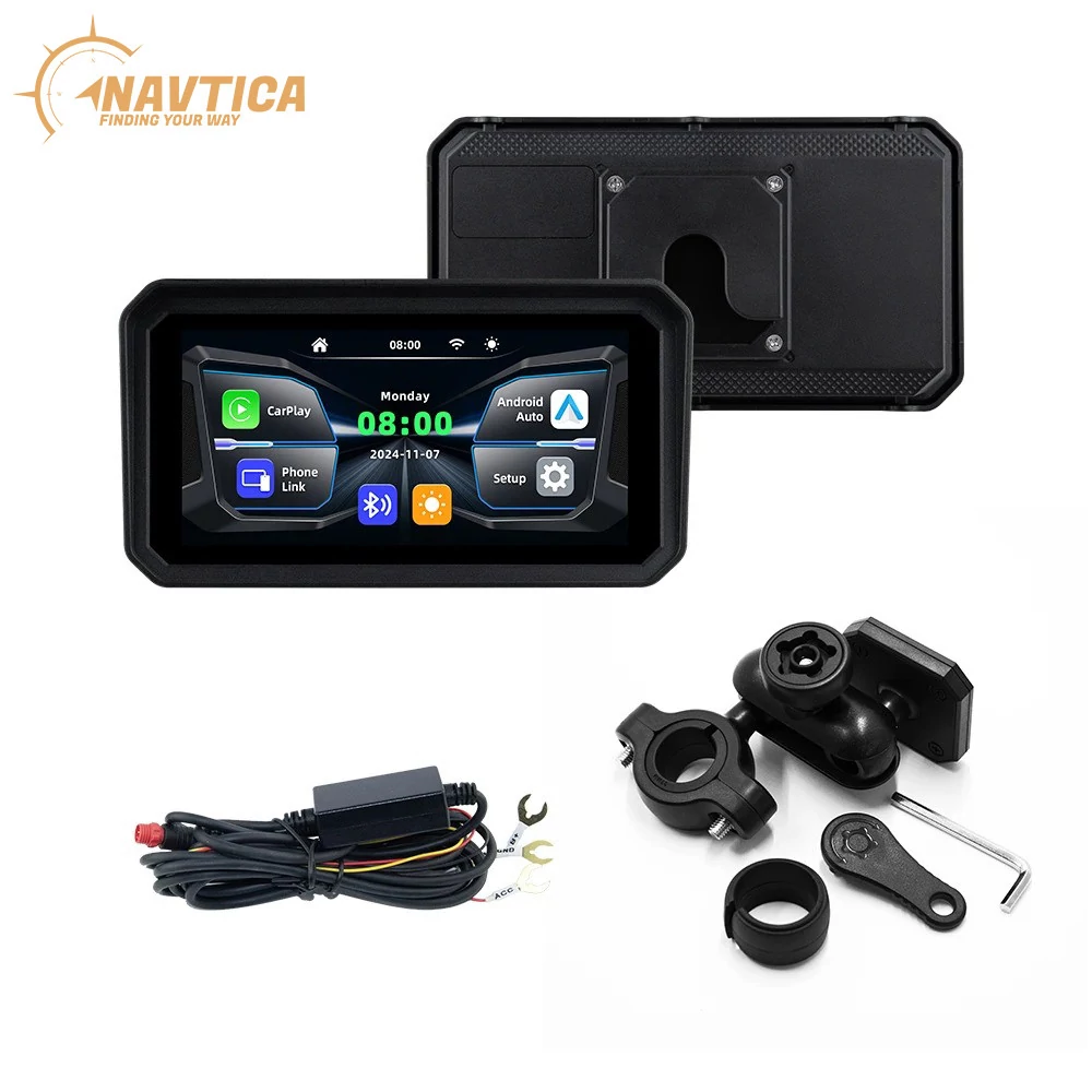 Ekran nawigacyjny do motocykla NAVTICA Nomad, 6,25", CarPlay, Android Auto