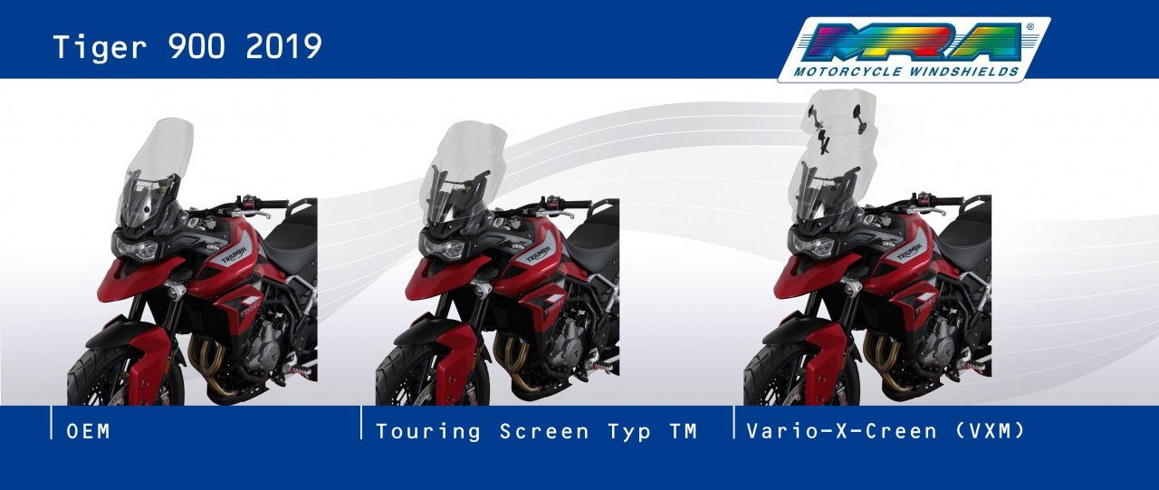 Szyba motocyklowa MRA TRIUMPH TIGER 900 /GT PRO 2019-, forma TM, przyciemniana
