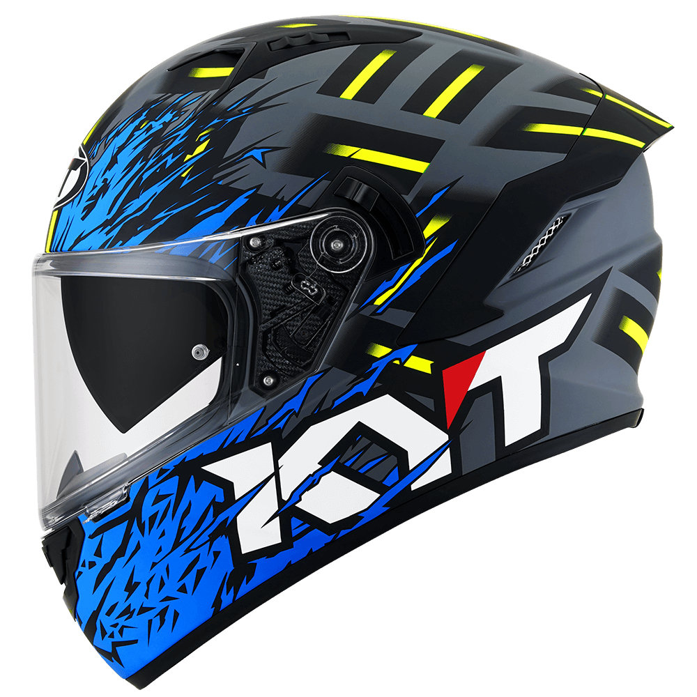Kask Motocyklowy KYT NF-R FLAMING niebieski