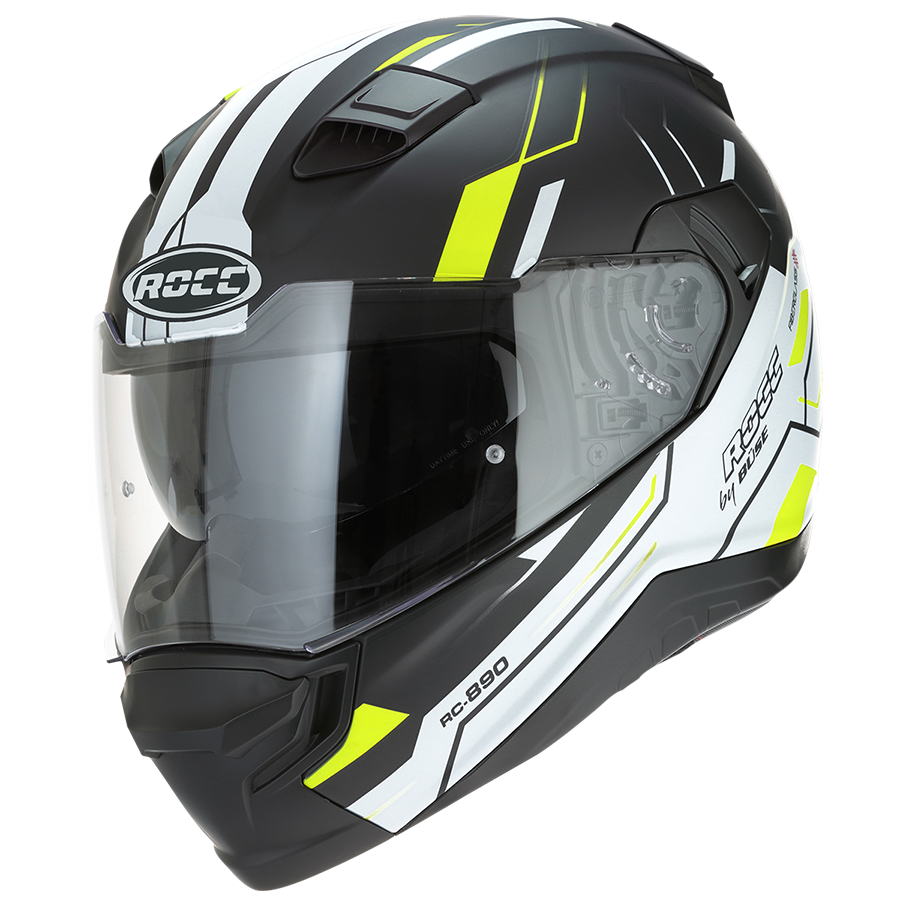 Kask motocyklowy ROCC 891 czarno-żółty