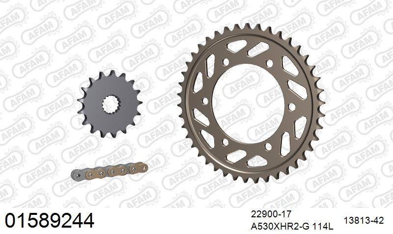 Zestaw napędowy AFAM do SUZUKI GSX-R 1000 K9,L0,L1,L2,L3,L4,L5,L6, GSX-R 1000 A ABS L5,L6