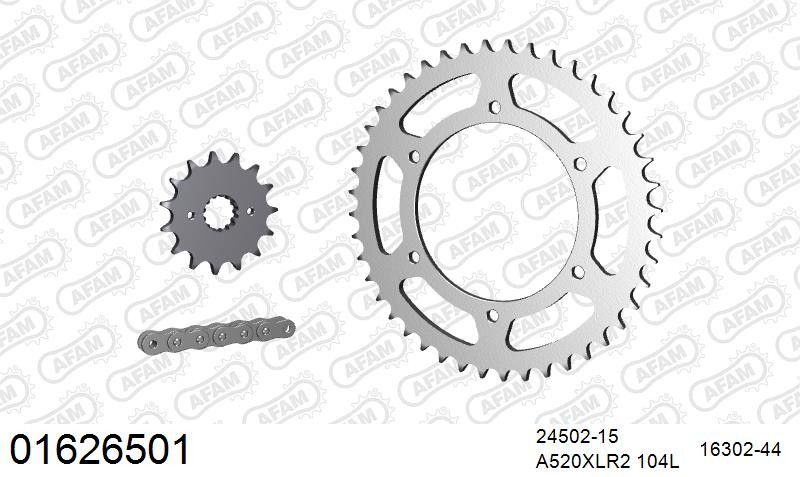 Zestaw napędowy AFAM do KAWASAKI KLR 250 D2,D3,D4,D5,D6,D7,D8,D9,D10,D11,D12,D13,D14,D15,D16,D17,D18,D19,D20,D21,D22