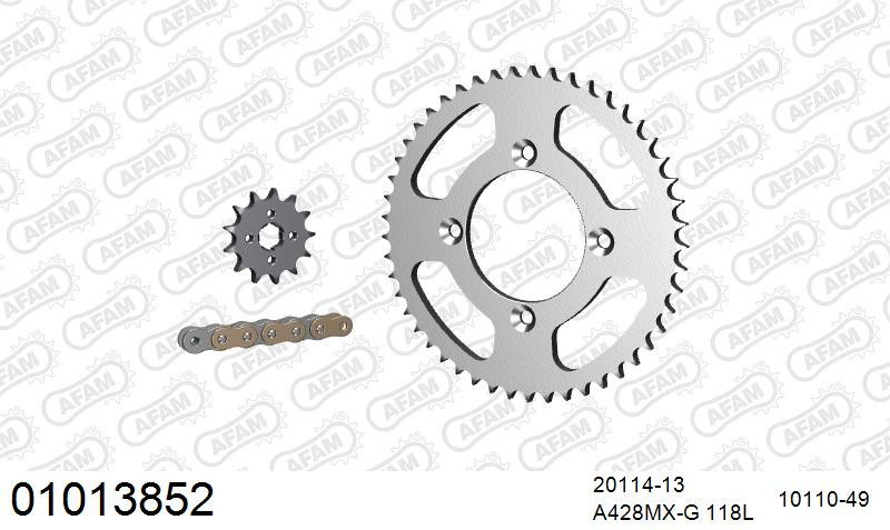 Zestaw napędowy AFAM do HONDA CRF 125 FB E,F,G,H,J,K,L,M,N,P