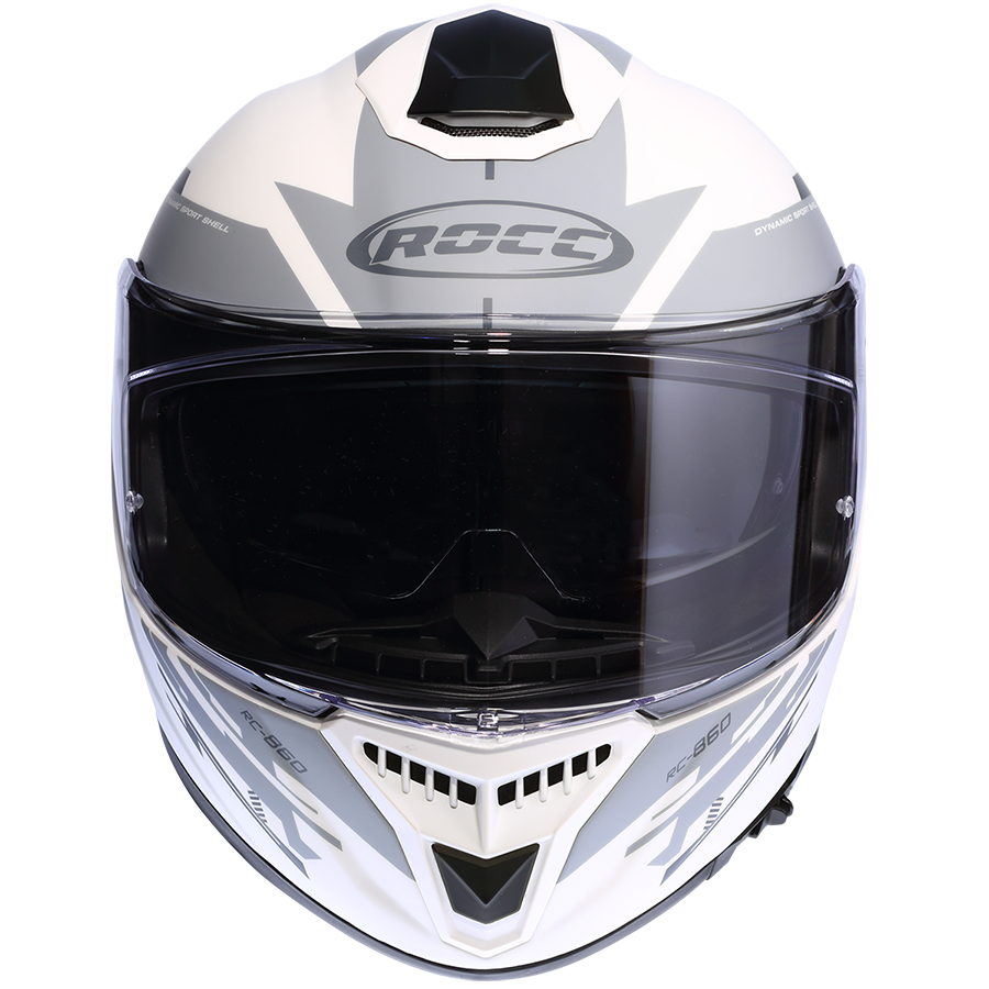 Kask motocyklowy ROCC 861 czarno-biały