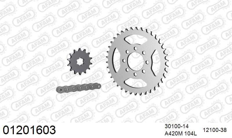 Zestaw napędowy AFAM do YAMAHA DT 50 MX France