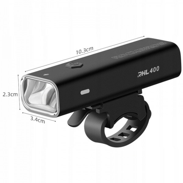 Lampka rowerowa przednia Rockbros RHL400 LED USB 400LM IPX6
