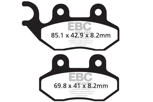 Klocki hamulcowe EBC SFA264HH skuterowe (kpl. na 1 tarcze)