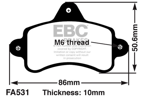 EBC Brakes EBC Klocki kartingowe FA531 (1 kpl. na tarczę)